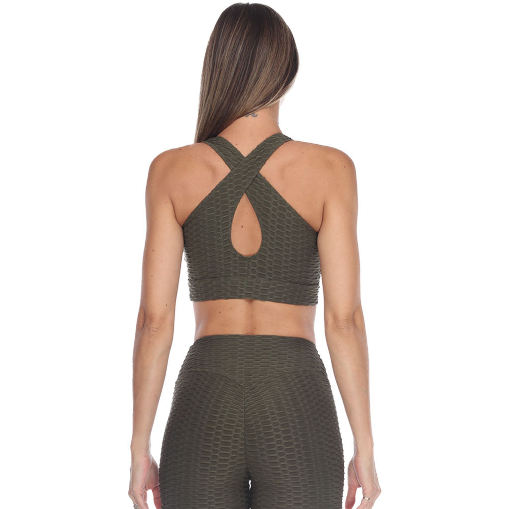 TikTok Sports Bra - Olive