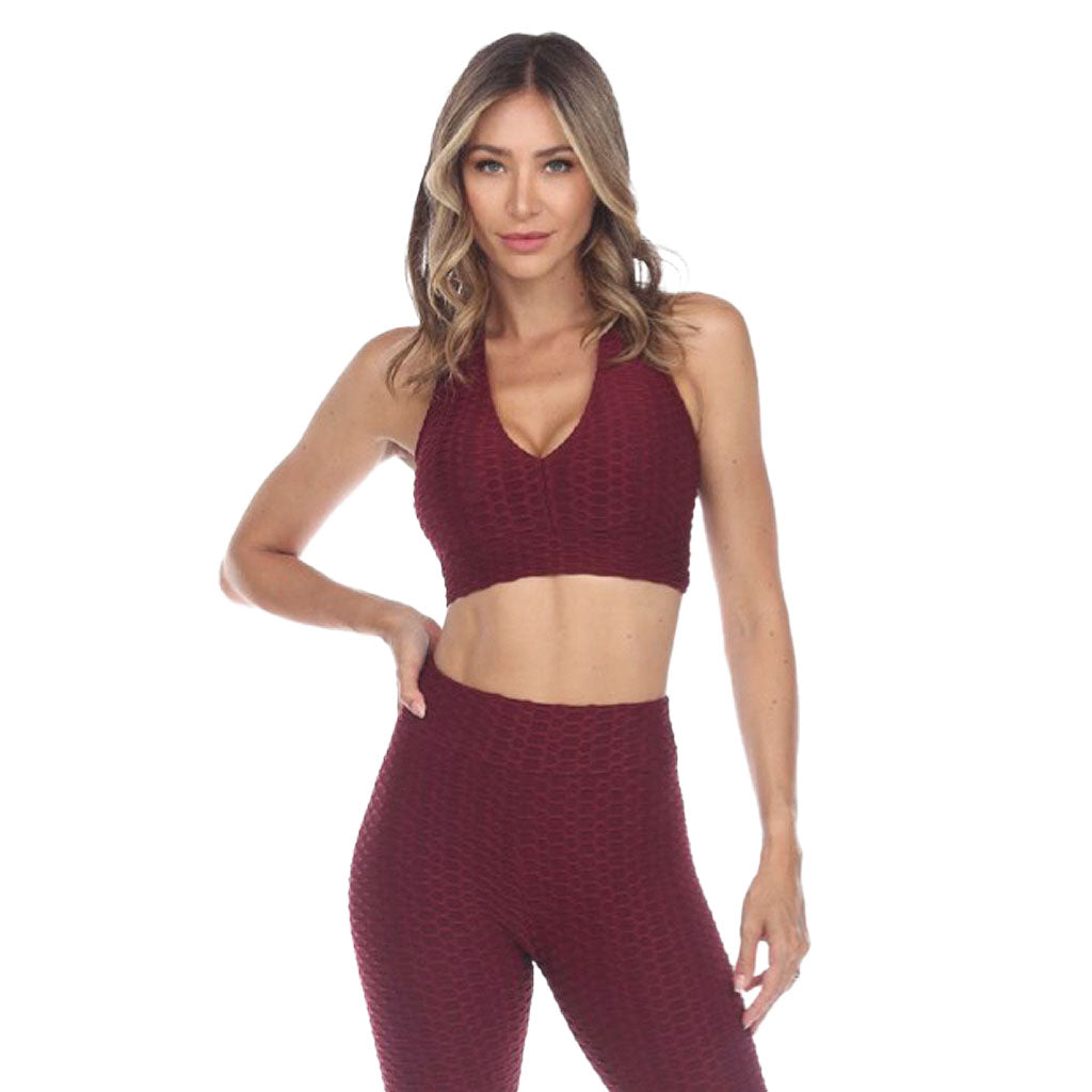 TikTok Sports Bra - Burgundy